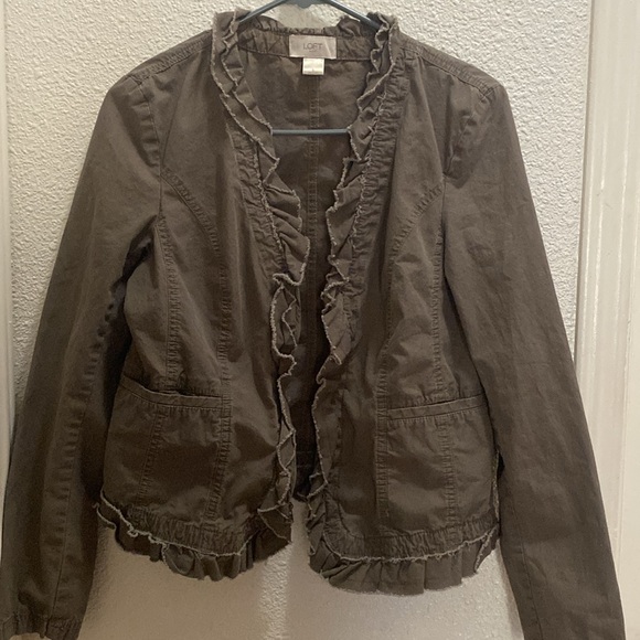 LOFT Jackets & Blazers - LOFT Army green Jacket, light weight. Size small